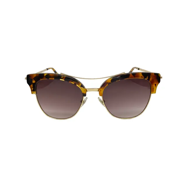 IT Sabrina Sato A152, lentes de sol de acetato y metal, montura marrón