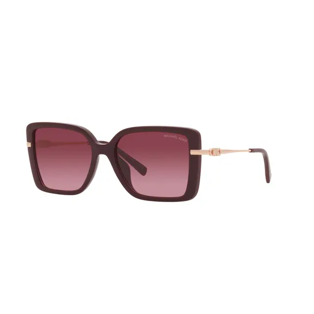 Michael Kors Castellina - MK2174U 33448H, lentes de sol de acetato y metal, montura borgoña y lunas borgoña