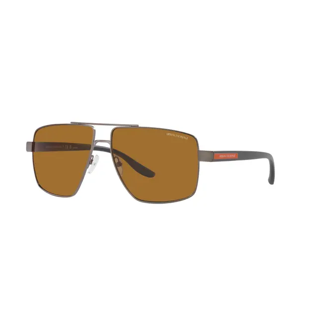Armani Exchange AX2037S 600383, lentes de sol de metal, montura gris