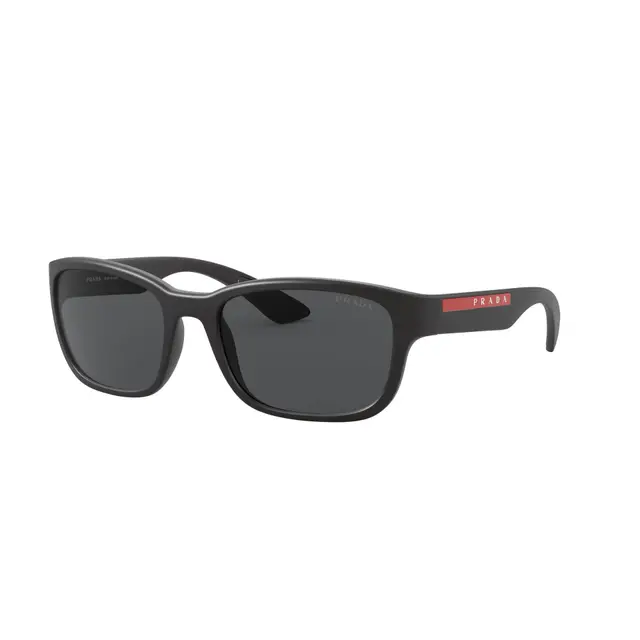 Prada PS05VS 1BO5S0, lentes de sol de acetato, montura negro y lunas gris