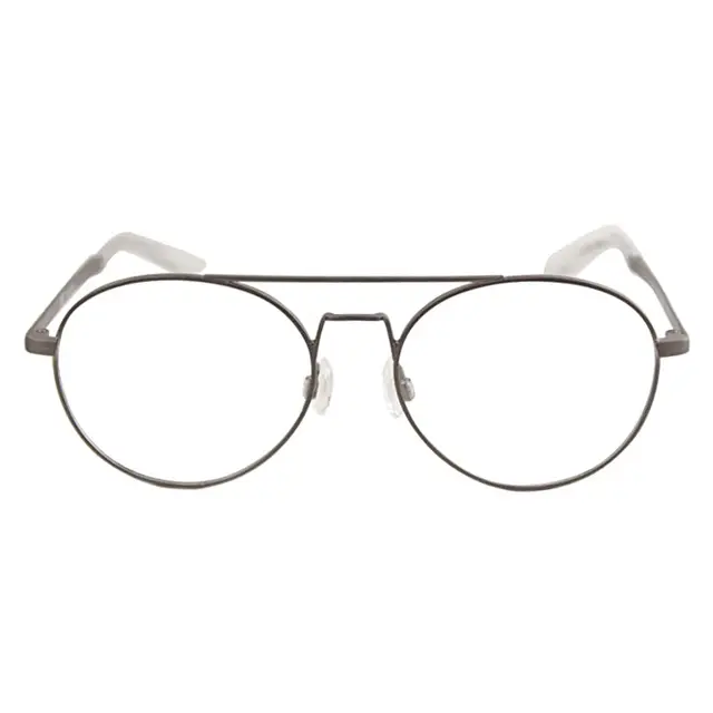 Nike 8211/072, lentes oftálmicos de metal, montura gris