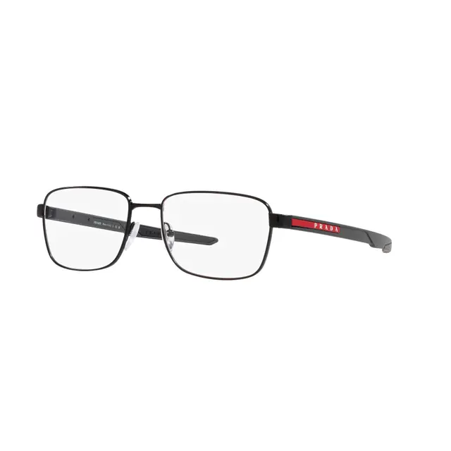 Prada PS54OV 1BO1O1, lentes oftálmicos de acetato y metal, montura negro