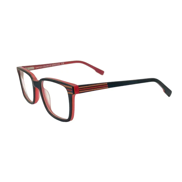United Colors of Benetton 268V01, lentes para niños de acetato, montura negro