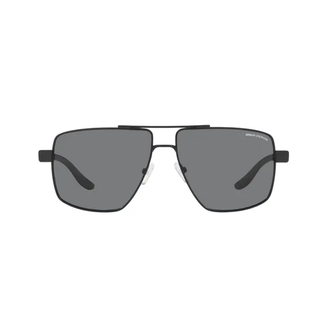Armani Exchange AX2037S 600081, lentes de sol de metal, montura negro y lunas gris