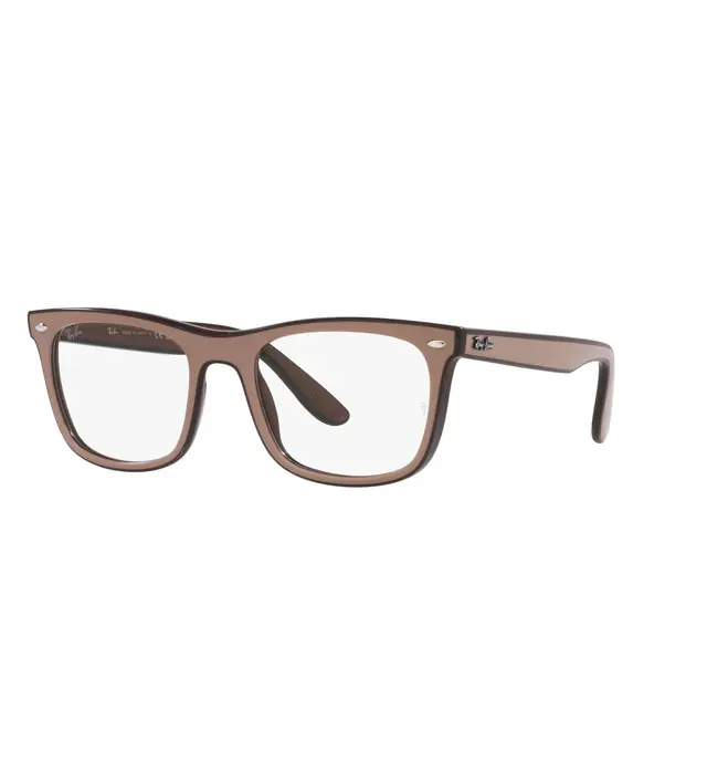 Ray-Ban Unisex - RX7209 8211, lentes oftálmicos de acetato y nailon, montura marrón
