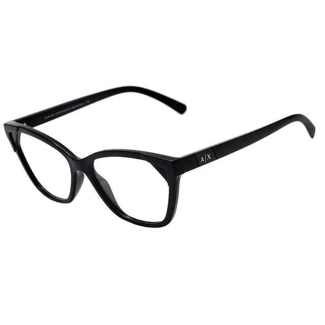 Armani Exchange AX3059 8158, lentes oftálmicos de acetato, montura negro
