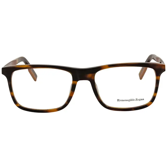 Ermenegildo Zegna EZ5142 055, lentes oftálmicos de acetato, montura havana print
