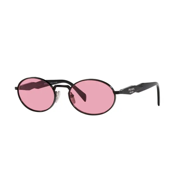 Prada PR65ZS 1AB03Z, lentes de sol de metal, montura negro y lunas fucsia