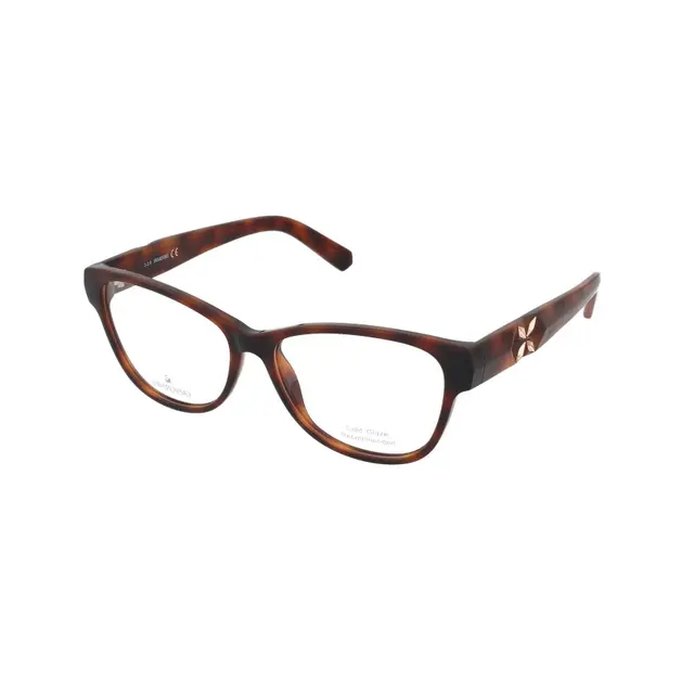 Swarovski SK5281 052, lentes oftálmicos de acetato, montura havana print