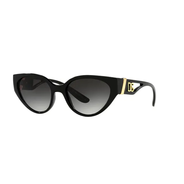 Dolce & Gabbana DG6146 501/8G, lentes de sol de acetato, montura negro y lunas gris