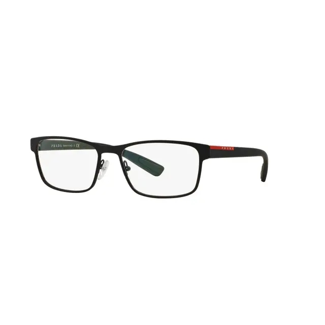 Prada PS50GV DG01O1, lentes oftálmicos de acetato y metal, montura negro