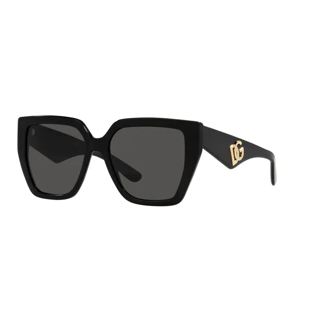 Dolce & Gabbana DG4438 501/87, lentes de sol de acetato, montura negro y lunas gris