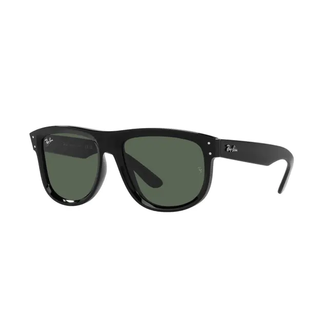 Ray-Ban Boyfriend Reverse - RBR0501S 6677VR, lentes de sol de acetato, montura negro y lunas verde