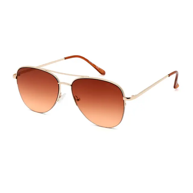 Kenneth Cole Reaction KC2954-32F, lentes de sol de metal, montura dorado y lunas rojo