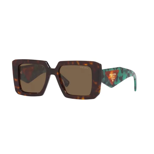 Prada PR23YS 2AU06B, lentes de sol de acetato, montura havana print y lunas marrón