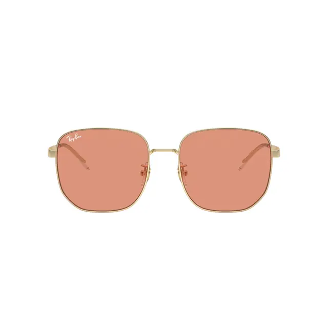 Ray-Ban Unisex - RB3713D 921374, lentes de sol de metal, montura dorado y lunas naranja
