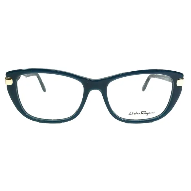 Salvatore Ferragamo SF2719/416, lentes oftálmicos de acetato, montura azul