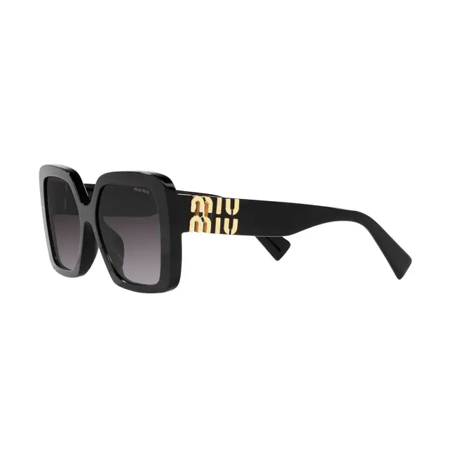 Miu Miu MU10YS 1AB5D1, lentes de sol de acetato, montura negro y lunas gris