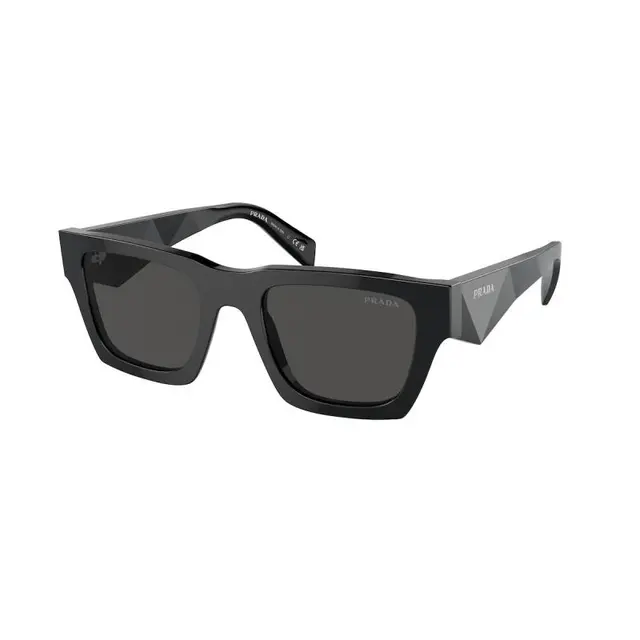 Prada PRA06S 16K08Z, lentes de sol de acetato, montura negro y lunas gris