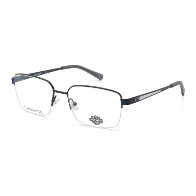 Harley Davidson HD0882 091, lentes oftálmicos de metal, montura azul