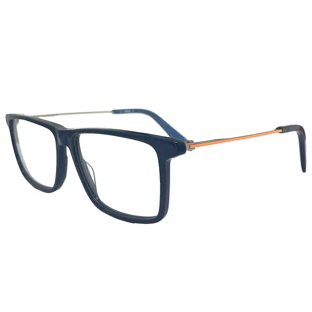 Diesel DL5312/090, lentes oftálmicos de acetato y metal, montura azul