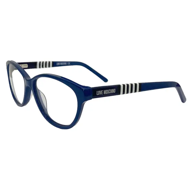 LoveMoschino ML088V04, lentes oftálmicos de acetato, montura azul