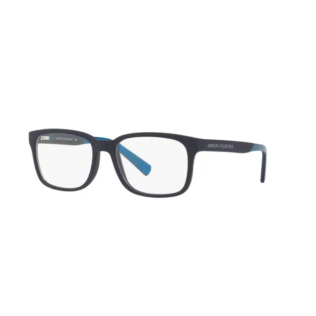 Armani Exchange AX3029 8183, lentes oftálmicos de acetato, montura azul