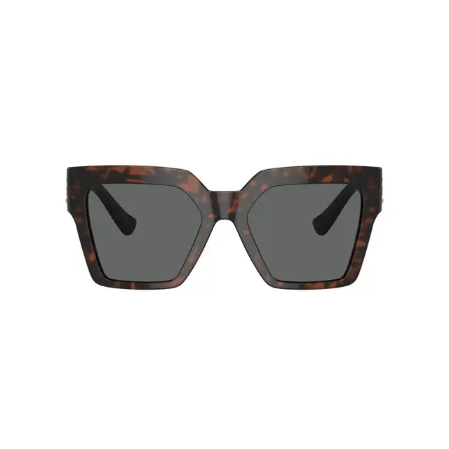Versace VE4458 542987, lentes de sol de acetato, montura havana print y lunas gris