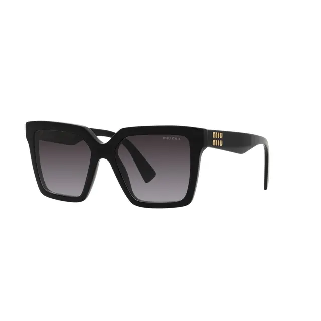 Miu Miu MU03YS 1AB5D1, lentes de sol de acetato, montura negro y lunas gris
