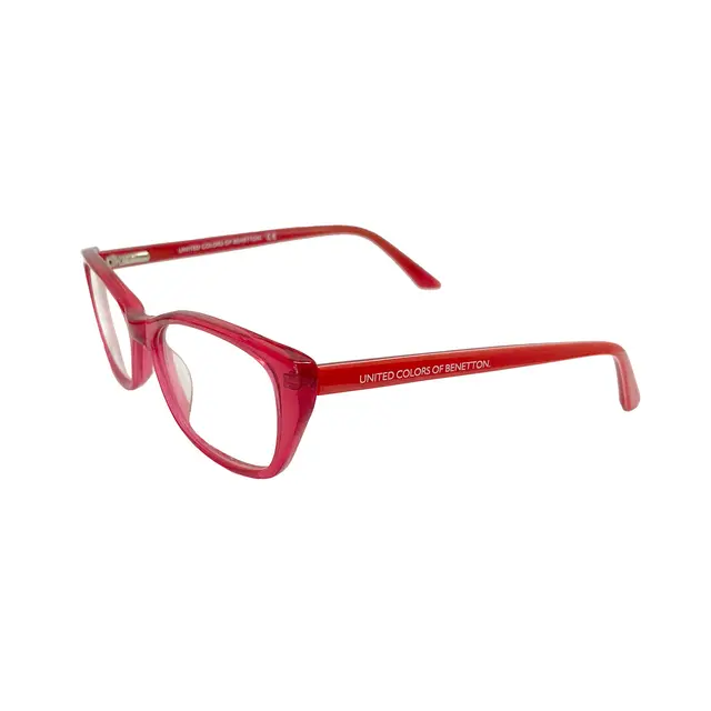 United Colors of Benetton 22801, lentes para niños de acetato, montura rojo