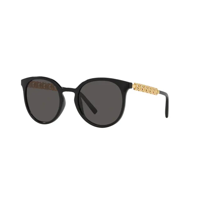 Dolce & Gabbana DG6189U 501/87, lentes de sol de acetato, montura negro y lunas gris