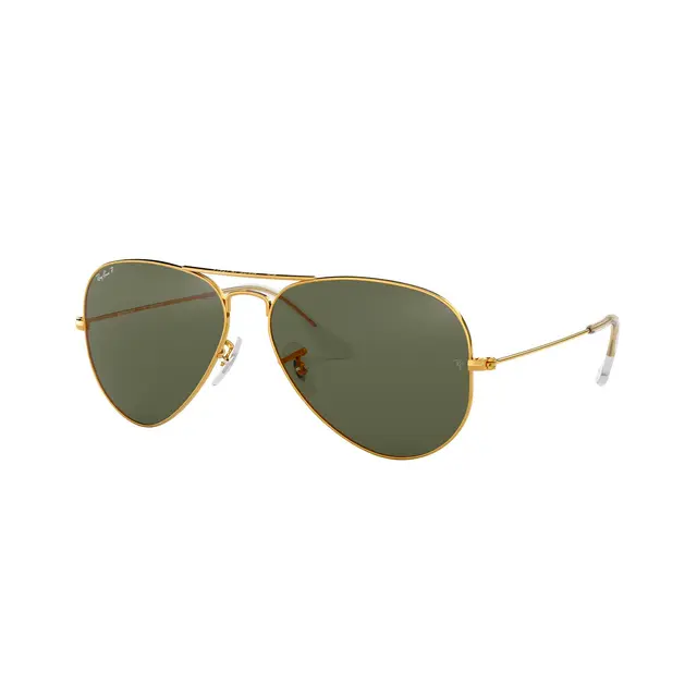 Ray-Ban Aviator - RB3025 001, lentes de sol de metal, montura dorado y lunas verde