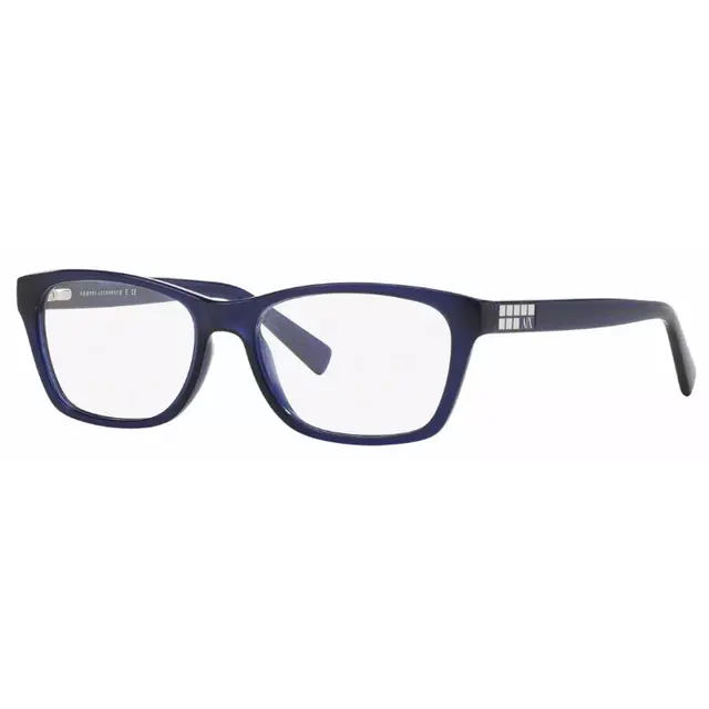 Armani Exchange AX3006F 8139, lentes oftálmicos de acetato, montura azul