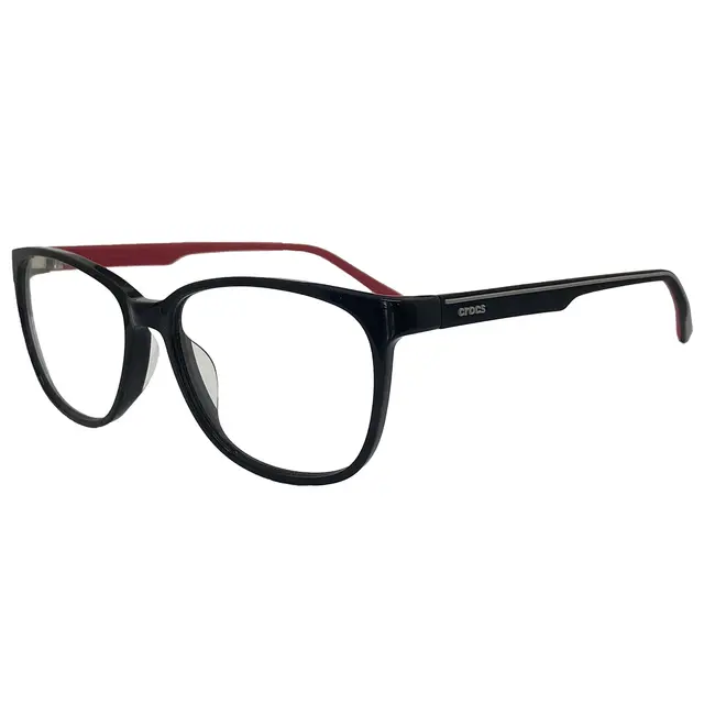 Crocs CF3119/20RD, lentes oftálmicos de acetato, montura negro