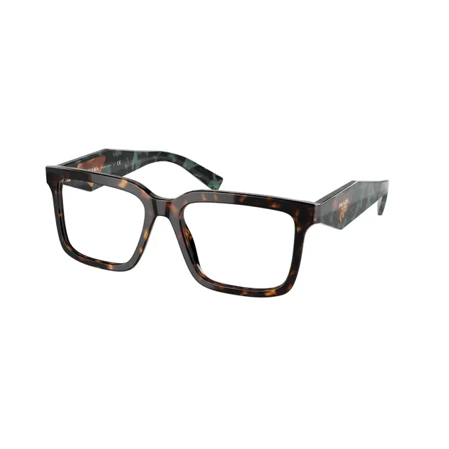 Prada PR10YV 2AU1O1, lentes oftálmicos de acetato, montura havana print