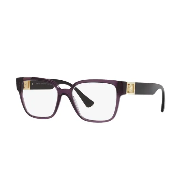 Versace VE3329B 5384, lentes oftálmicos de acetato y metal, montura borgoña